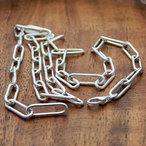 Paperclip chain necklace chain, Link Chain Necklace,925 Sterling silver &#39;Everyday Paperclip necklace&#39;
