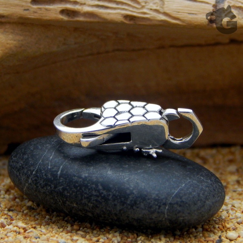 Double Lobster lock 925 Oxidized 925 Sterling silver claw Etsy
