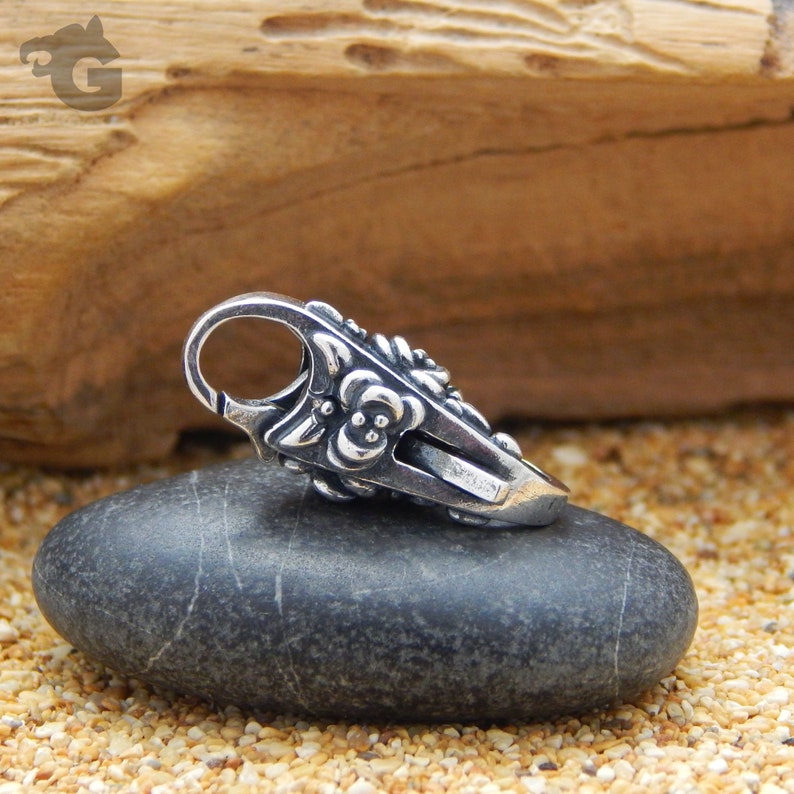 Double Lobster Lock 925 Oxidized 925 Sterling Silver Claw Etsy