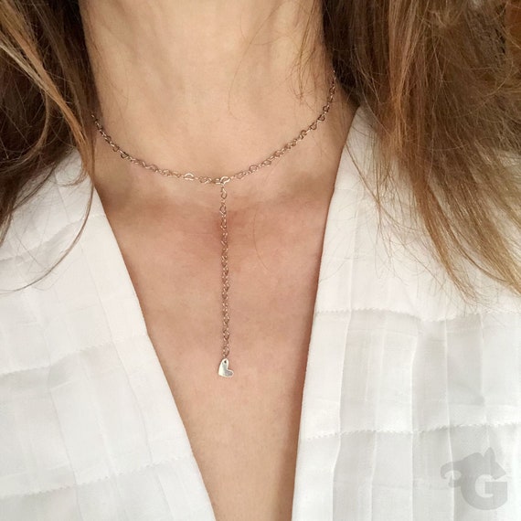 Heart Link Chain Necklace – Melanie Golden Jewelry