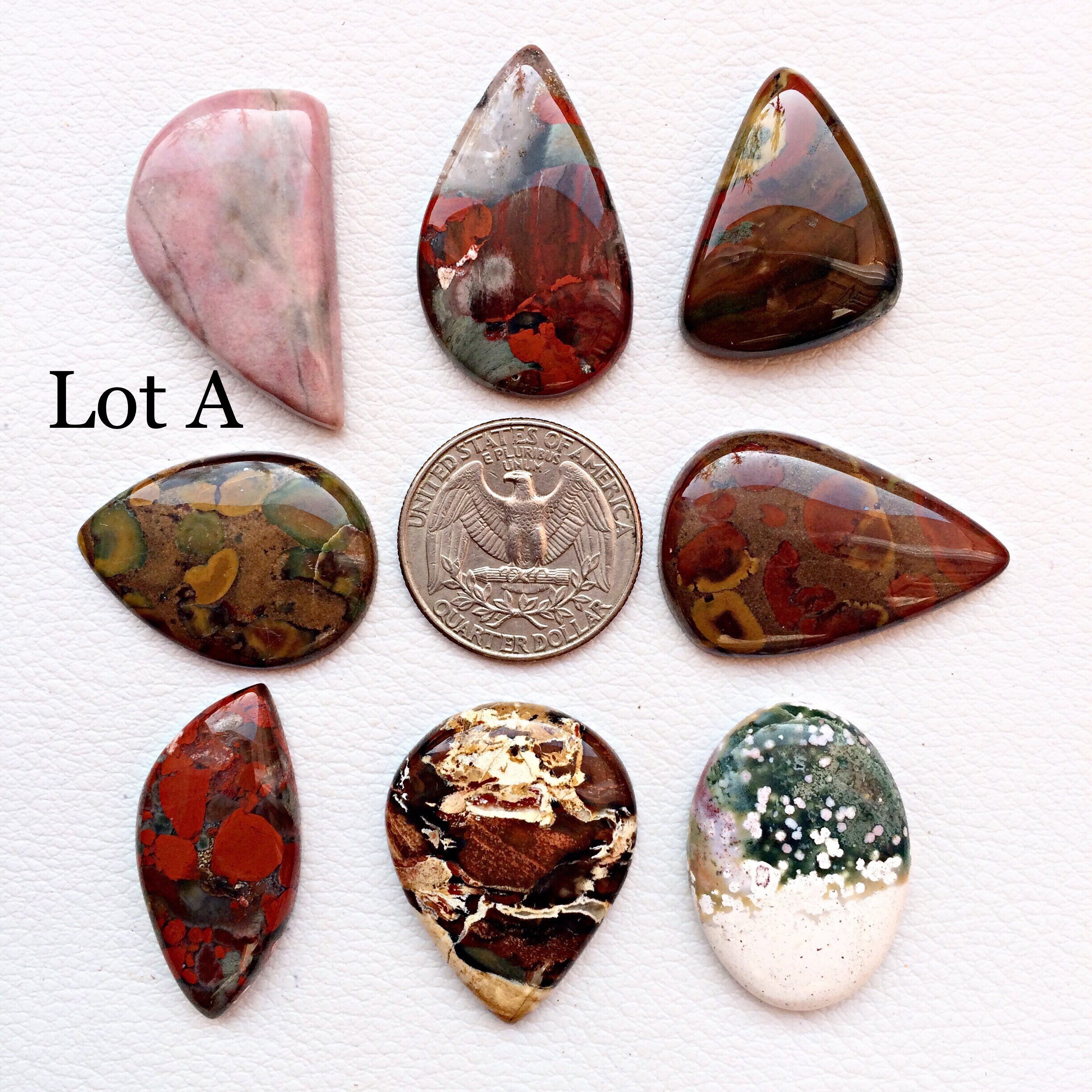 Mixed gemstone cabochons for wirewrap jewelry making supplies Etsy