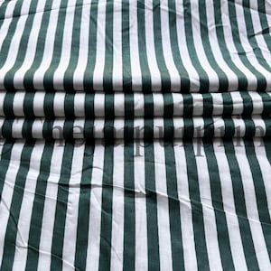 Green and White Stripe Fabric - Riley Blake Designs 1/8&quot; Stripe - Green and White Narrow Stripe
