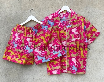 Indian Cotton Pajama Shorts: Comfortable Nightwear Pj Shorts