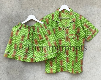 Cotton Pajama Shorts Set: Women's Summer Loungewear