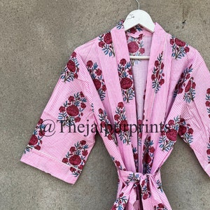 Floral Robes, Lightweight Pure Cotton Kimono Robe, Ladies Night Gown, Kimono Dressing Gown, Bridesmaid Gown, Cotton Bathrobe, Gift For Moms
