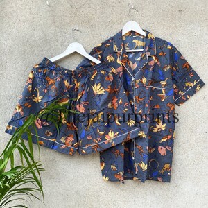 Animal Print Cotton Pajama Set: Women&#39;s Sleep Shorts