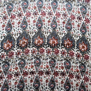 Cotton Fabric, Indian Fabric, Sewing Fabric, Women&#39;s Clothing Fabric, Dress Making Fabric, Apparel Boho Fabric, Floral Print Fabric By Yard