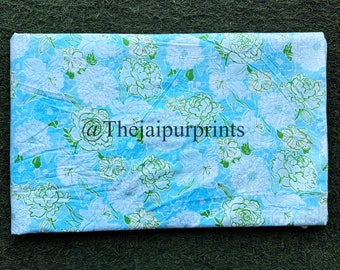 Hand Block Print Cotton Fabric, Boho Apparel Sewing Fabric