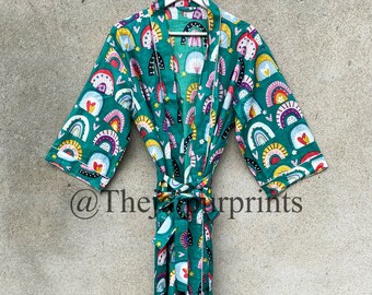 Indian Cotton Robe: Soft Maxi Dress, Beach Cover Up