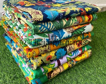 LOT Of Frida Khalo Garden Art Print Cotton Fabric By The Yard, Women's Dress Material, Indian Cotton Fabric, Upholstery Fabric