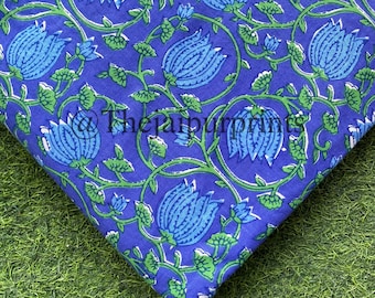Beautiful Hand Block Printed Fabric, Cotton Fabric, Indian Fabric, fabric by yard, Block Printed Cotton womens clothing