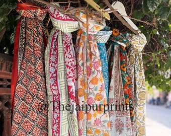 Hand Block Print Cotton Sarong: Indian Beach Scarf Wrap
