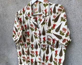 Floral Cotton Pajama Short Set: Bridal Party Sleepwear