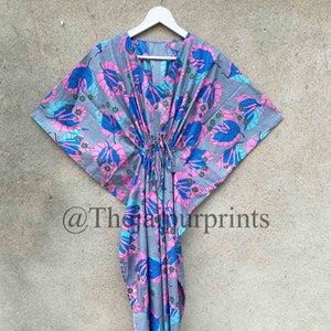 New Floral Printed Kaftan, Daily wear For Women Long Kaftan, Beach Wear Caftan For Women, Christmas Gift For Mom Casual Stylish Kaftan