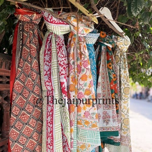 Hand Block Print Cotton Sarong: Indian Beach Scarf Wrap