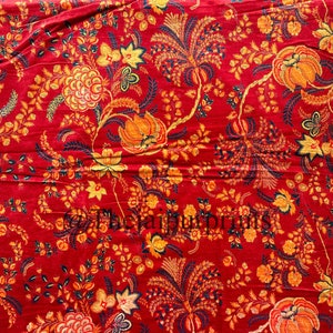 Indian Beautiful Flowers Printed Soft Velvet Fabric, Handmade Velvet Fabric, Sewing Fabric, Upholstery Fabric, Winter Clothing, Boho Fabric