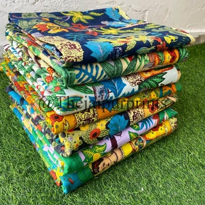 LOT Of Frida Khalo Garden Art Print Cotton Fabric By The Yard, Women's Dress Material, Indian Cotton Fabric, Upholstery Fabric