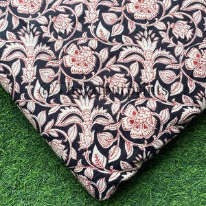 Indian Block Print, indian cotton, Hand stamped printing, by the yard, Indian Fabric, Peace Block Print Fabric, sewing and quilting fabric