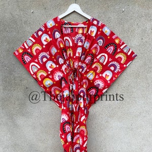 Women&#39;s Summer Wear Soft And Comfortable Kaftan, Beach Cover Up, Plus Size Kaftan, Indian Handmade Kaftan, Gift For To Be mom