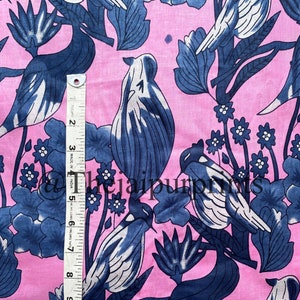 Beautiful Bird Fabric, 100% Cotton Fabric, Bird Tree Floral Fabric, Kids Clothing, Dress Fabric, Women&#39;s Clothing, Sewing Fabric By The Yard