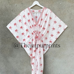 Indian Floral Soft Voile Fabric Cotton Kaftan, Beach Cover Up, Long Top Caftan, Bridesmaid Gown, Loungewear, Kaftan To Be Moms