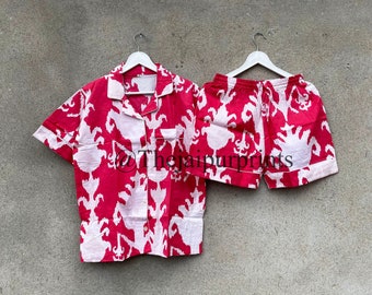 Kurzes Pyjama-Set aus Baumwolle: Damen Lounge Wear, Brautjungfer PJs