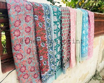 Hand Block Print Cotton Scarf: Indian Beach Sarong Pareo