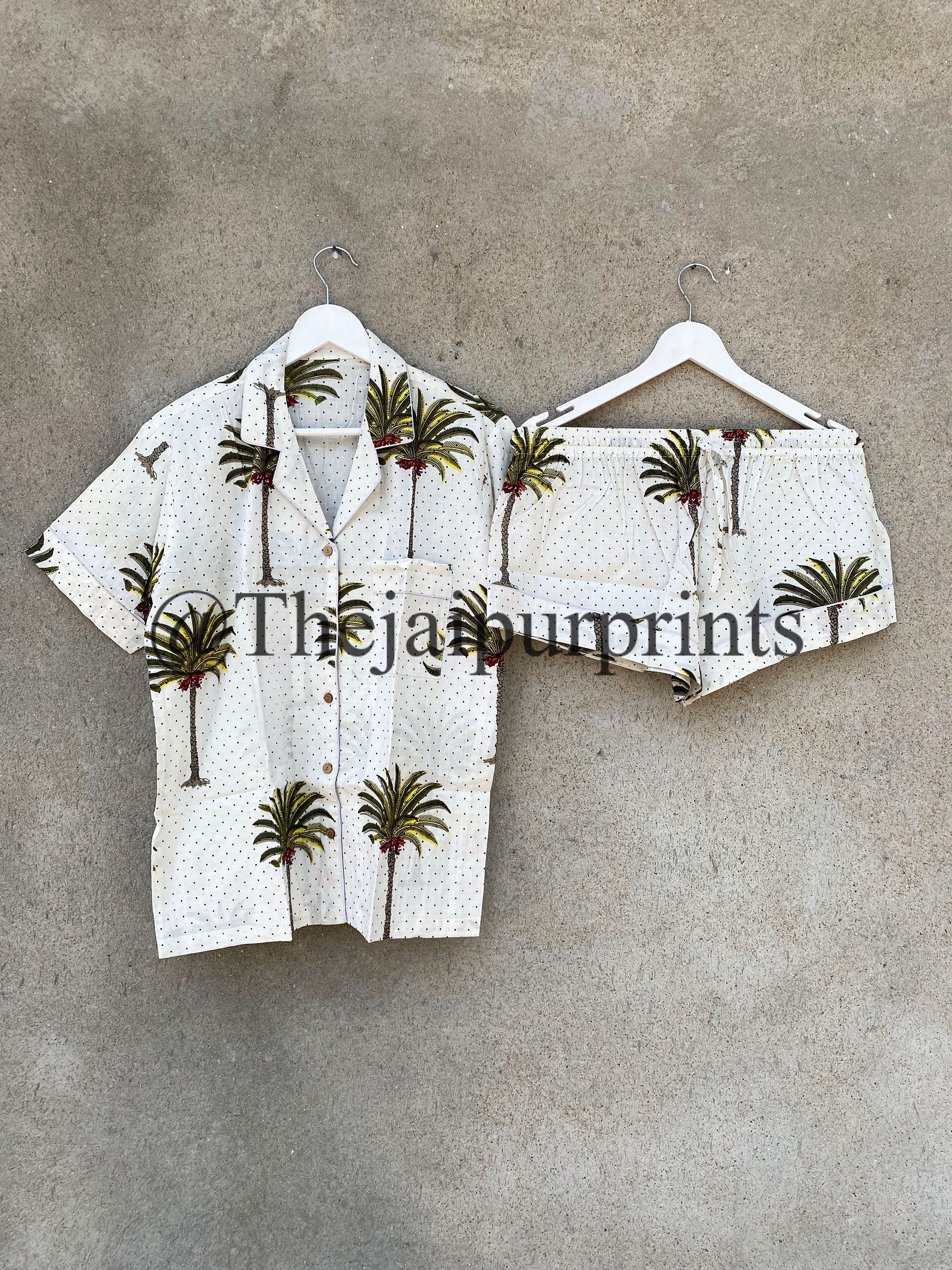 Palm tree pajama set hotsell