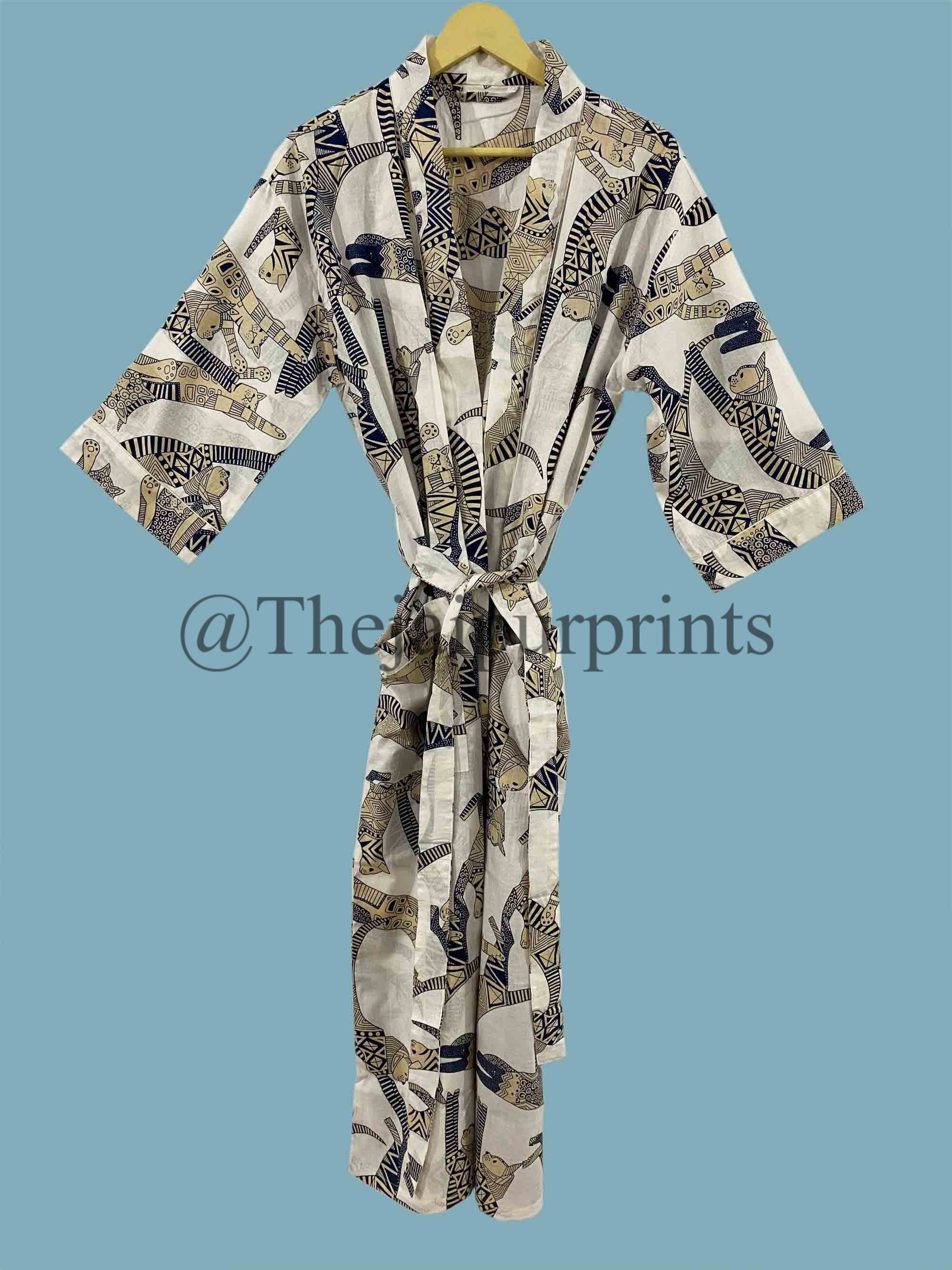 knee length dresses for ladies Custom Dressing Gown with Your Cat's Face