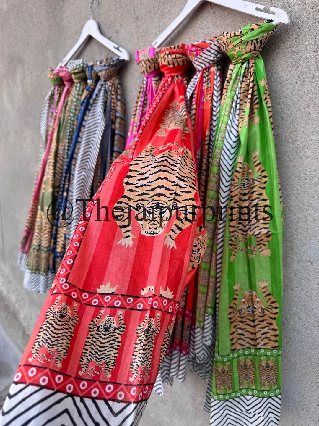 Paréo Ou Sarong En Coton Indien - Motifs Tropicaux Floraux, Taille Unique, Occasion Très Bon état