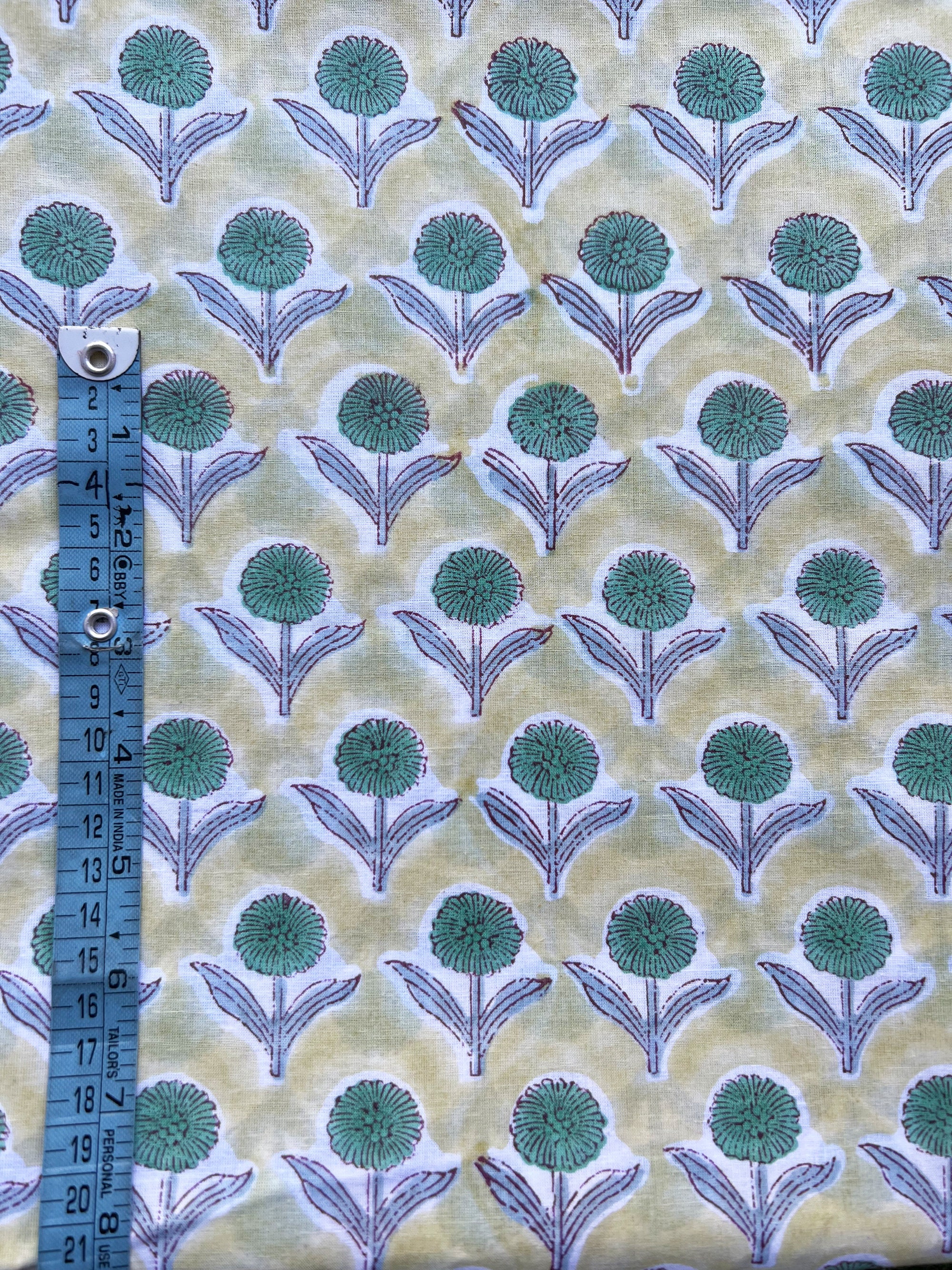 Block Print Floral Fabric, Indian Soft Cotton Fabric by the Yard, Women ...