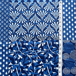 Patchwork Print Cotton Fabric: Soft Quilt Fabric, Rosenblatt Black White 画像 2