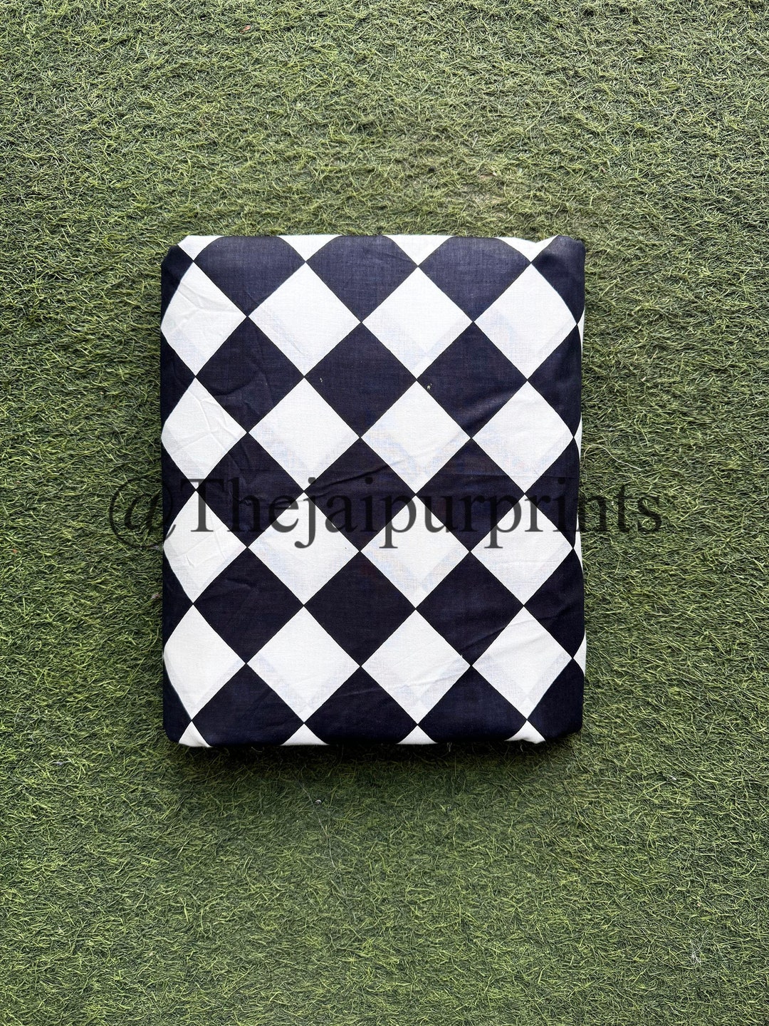 Beautiful Chess Print Cotton Fabric, Indian Cotton Fabric, Crafting ...