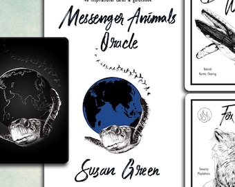 Messenger Animals Oracle Deck: 48 hand drawn Animal Cards with Guidebook