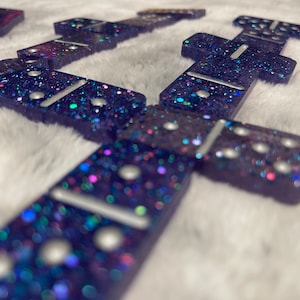 Custom Glitter Resin Dominoes - ArtGlitter