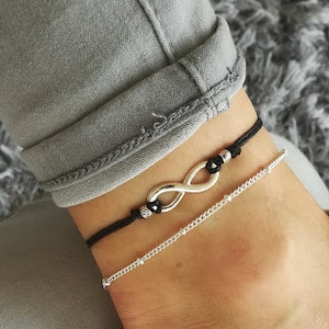 Infinity Anklet, Infinity Jewelry, Boho Anklet, Silver infinity Anklet, Infinity Ankle Bracelet, Beach Anklet, Beaded Anklet, Summer Anklet