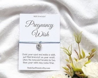 Pregnancy Wish Bracelet Pregnancy Gift Wishes for a baby Mummy to be bracelet New Mum Maternity Baby Shower Pregnancy Congratulations Mummy