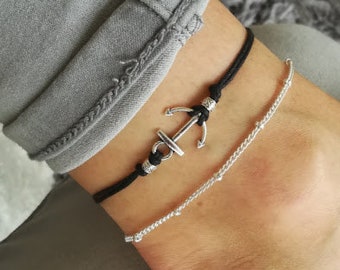 Anchor Anklet, Beach Anklet, Nautical Anklet, Anchor, Anchor Jewelry, Silver Anchor Anklet, Silver Anklet, Anchor Charm, Anklet for woman