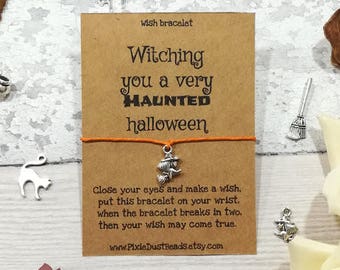 Halloween Wish Bracelet, Halloween Bracelet, Halloween Jewellery, Trick or Treat Gift, Halloween Gift, Happy Halloween, Best Witches, Witch