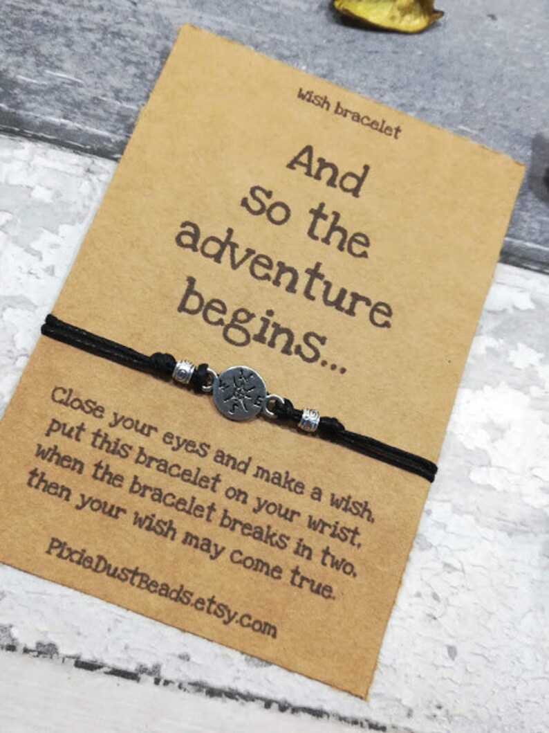 Compass Beaded Bracelet Travel Jewelry Travel Wish Bracelet Etsy UK