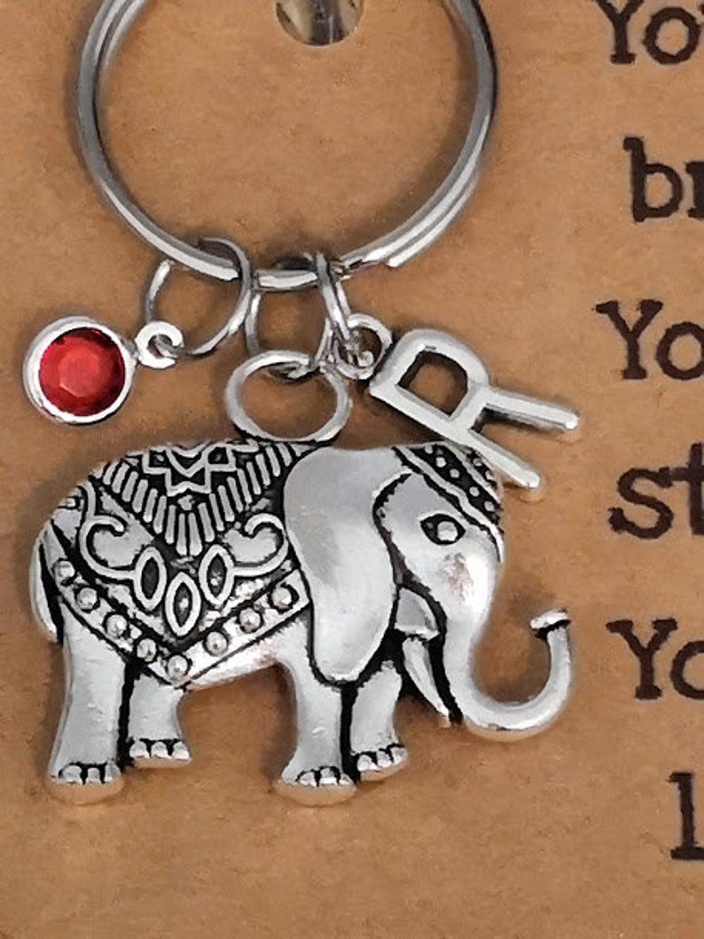 Large Elephant Keychain Elephant Keyring Elephant Elephant Etsy