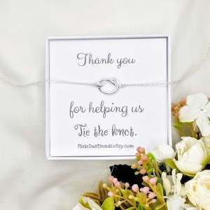 Bridesmaid Thank you Bridesmaid Gift Tie the knot Bracelet Bridesmaid Bracelet Thank you Gift Wedding thank you Bridesmaid Jewellery Gift