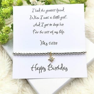 Sister Bracelet Gift For Sister Sister Jewellery sister Birthday Gift Christmas sister Sister Gifts Sister in-law gift Sister silver
