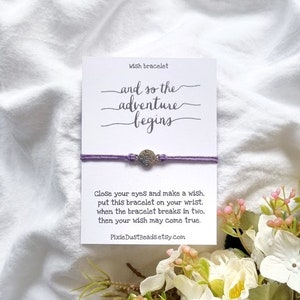 Joyería de viaje Aventura Deseo Pulsera de viaje Pulsera de viaje Regalo de viaje Irse Pulsera Tarjeta de aventura Nueva pulsera de inicio Joyería de viaje