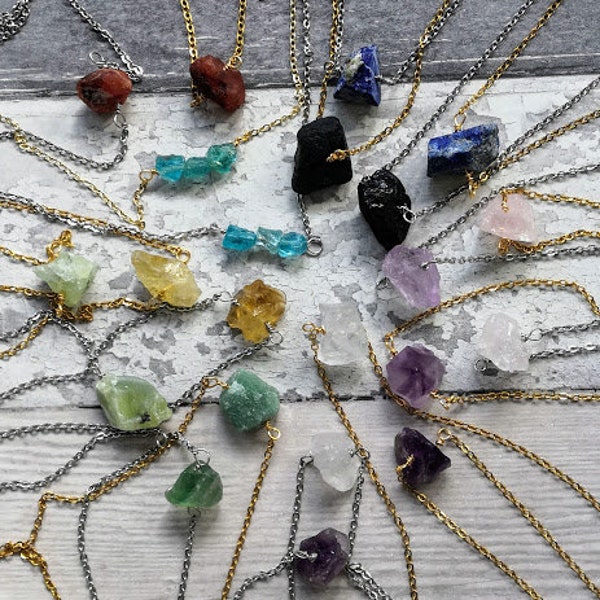 Raw crystal Necklace Natural Stone necklace crystal necklace Chunky crystal necklace Raw crystal pendant Raw crystal jewelry Raw stone Gift