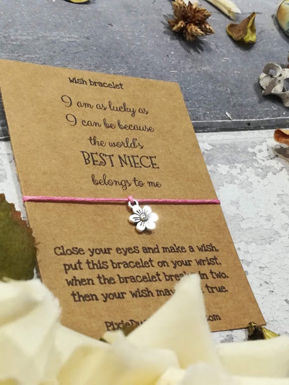 Niece Wish Bracelet Niece Charm Bracelet Niece Bracelet Etsy UK