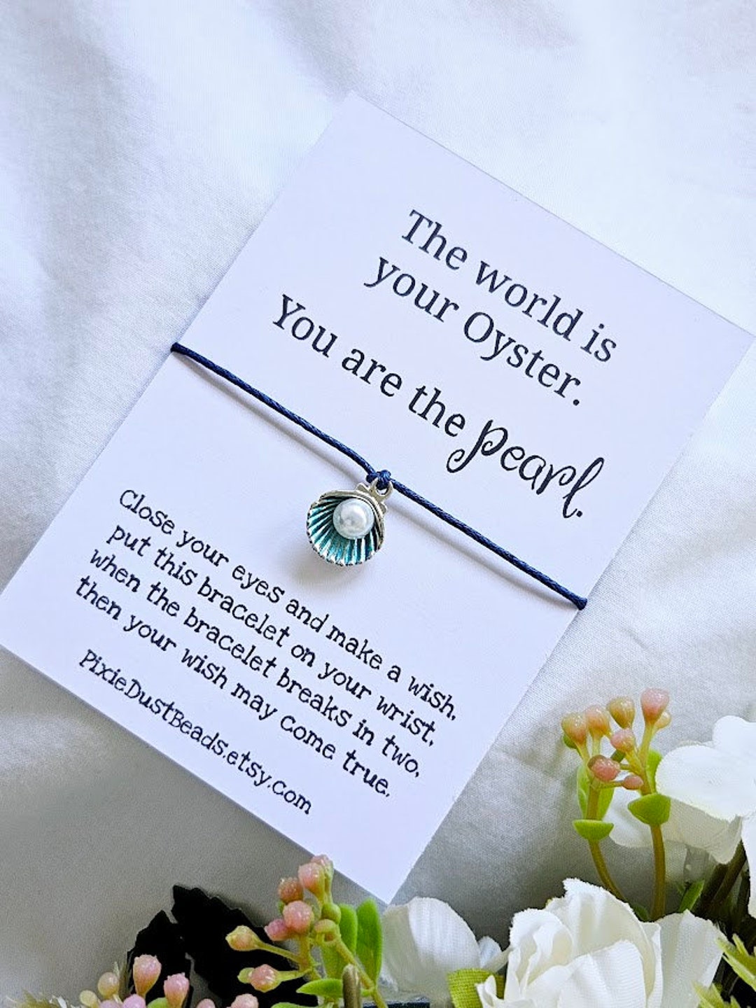 Pearl Wish Bracelet Oyster Wish Bracelet Friend Gift Friendship