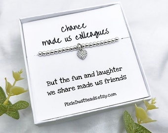 Chance made us colleagues bracelet Gift for friend Leaving Gift New Job Gift work colleague Birthday Gift New beginning Gift