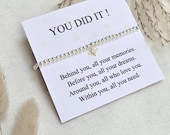 Graduation Silver Bracelet: Graduation Gift New Chapter Gift Graduation 2025