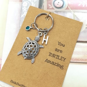 Large Turtle Keyring, Turtle Keyring, Turtle Keychain, Sea Life Keyring, Beach Keyring, Sea Turtle, Turtle Gift, Turtle Charm Turtle Jewelry